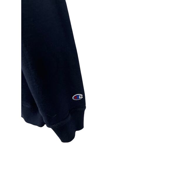 Champion Script Logo Hoodie 2XL Navy Blue Pullover Excellent Condition - Picture 2 of 6